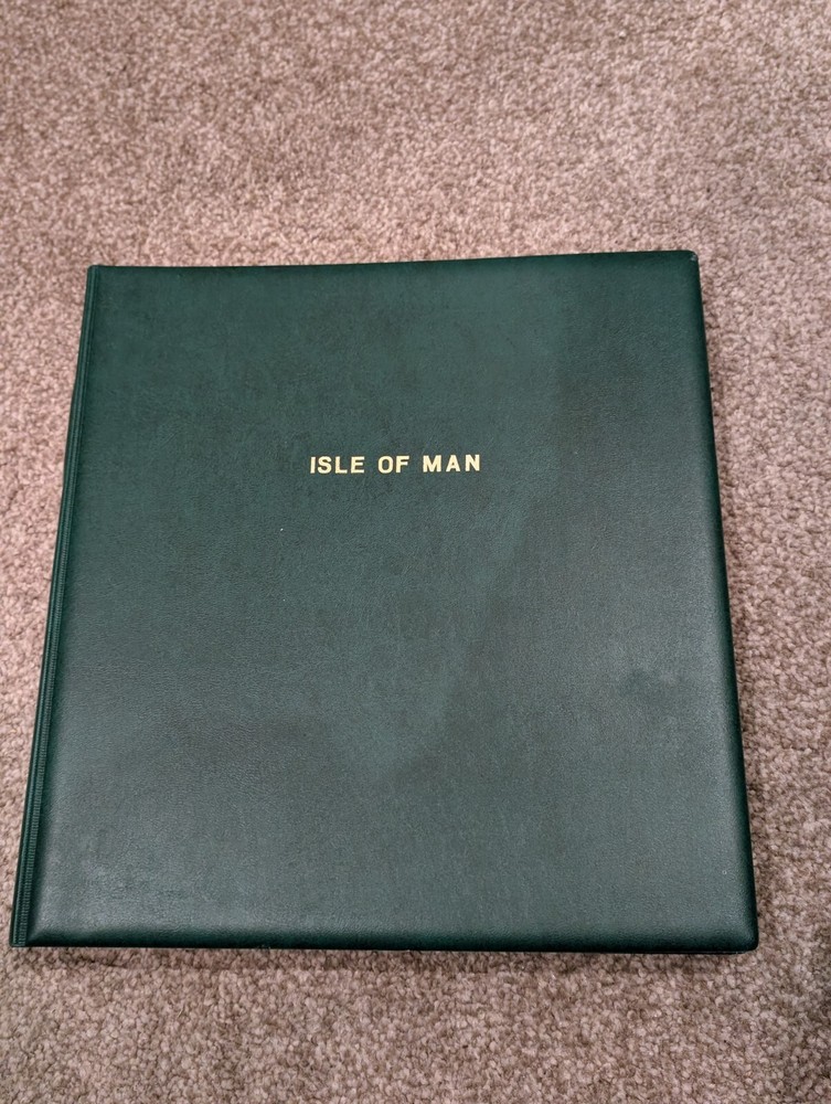 Lindner Isle of Man Album + hingeless mounts 1973-1987 v fine no stamps