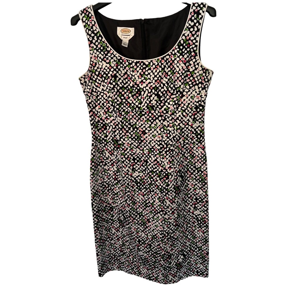 Talbots Dress Womens Size 8 Sleeveless Heavyweight Multicolor Stretch Lined Zip
