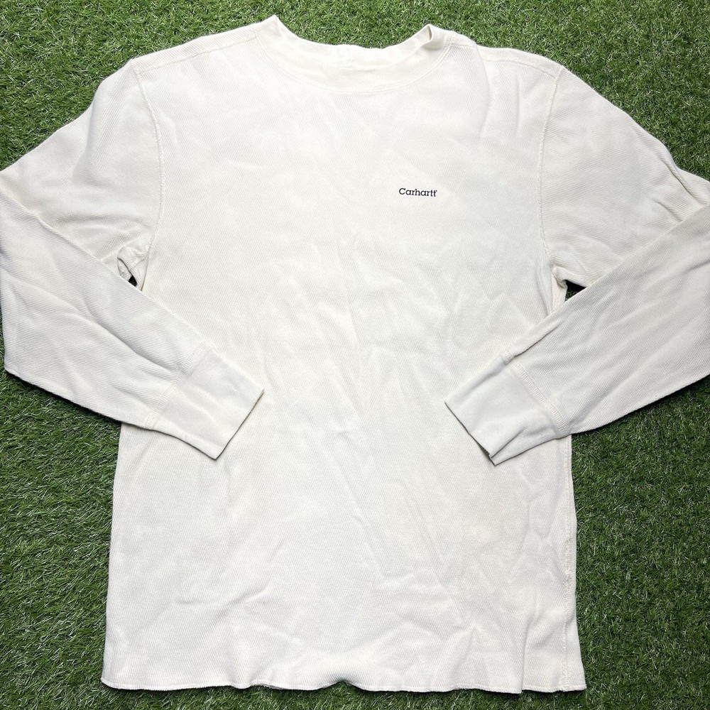 Carhartt Waffle Thermal Shirt Long Sleeve Men's XL Off White K228