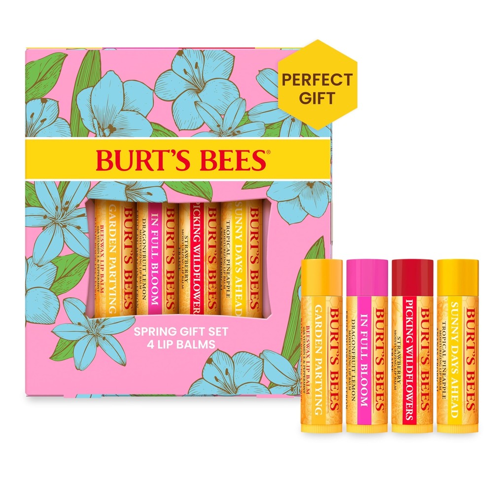 Valentines Day Gifts Ideas - In Full Bloom Lip Balm Set Original Beeswax Drag...