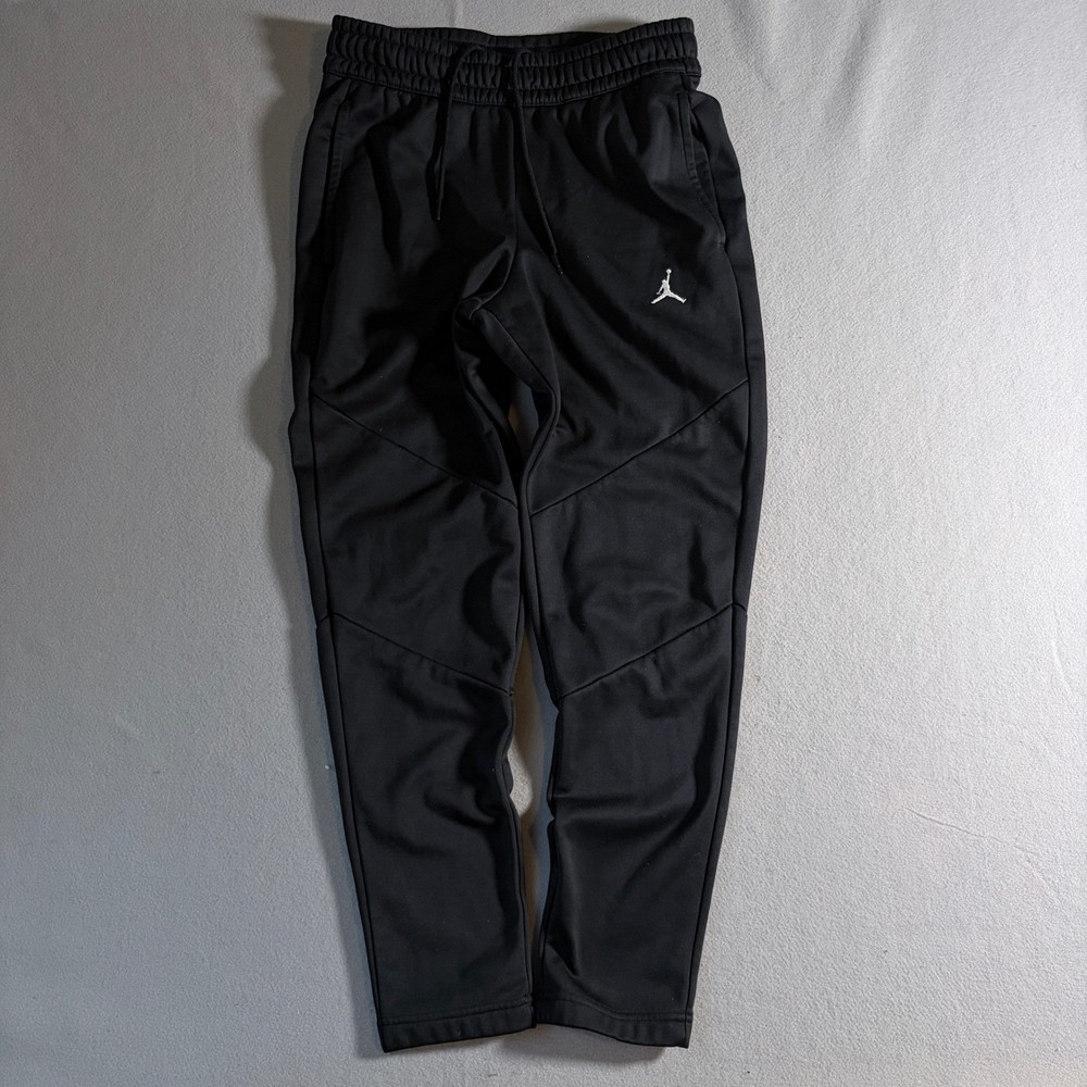 Jordan Mens Jumpman Fleece Tapered Joggers Black Sweatpants Size M