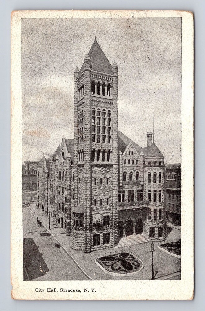 Syracuse NY-New York, City Hall, Antique Vintage Souvenir Postcard