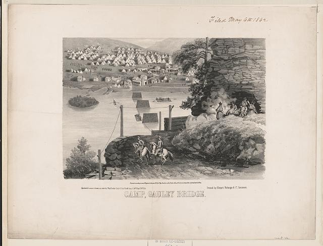 Photo:Gauley Bridge West Virginia Camp 1862 Civil War Military Encampment