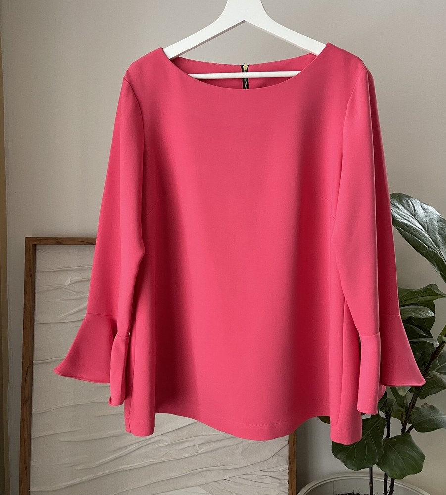 Women's SAIL to SABLE Pink Bell Sleeve Top Blouse Shirt Size XL STS