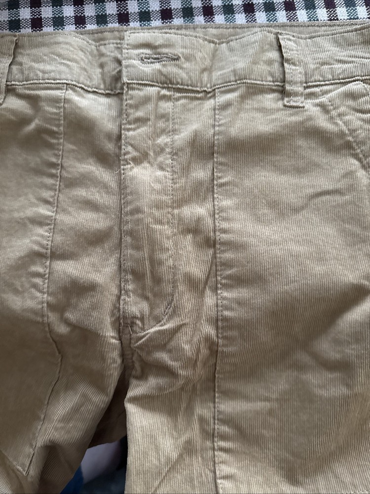 Weatherproof Vintage Womens Pants Corduroy Wide-Leg Stretch Pockets, Tan Size 8