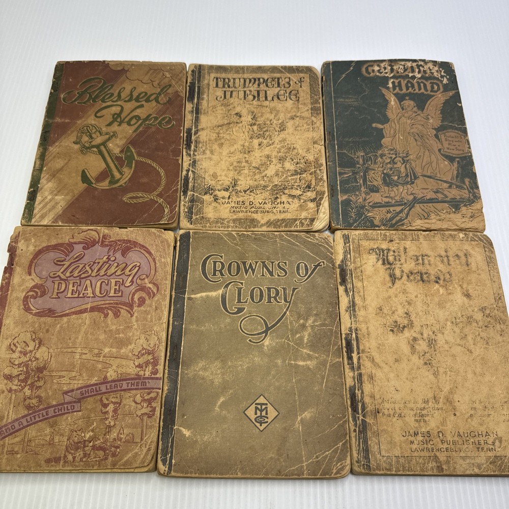 Vintage Songbooks Lot of 6 1940s Blessed Hope Millennial Praise Crowns of Glory