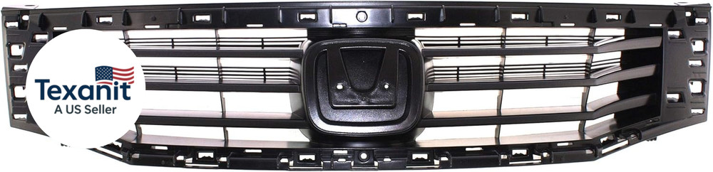Grille Assembly Compatible with HONDA ACCORD 2008-2010 Insert ABS Plastic Textur