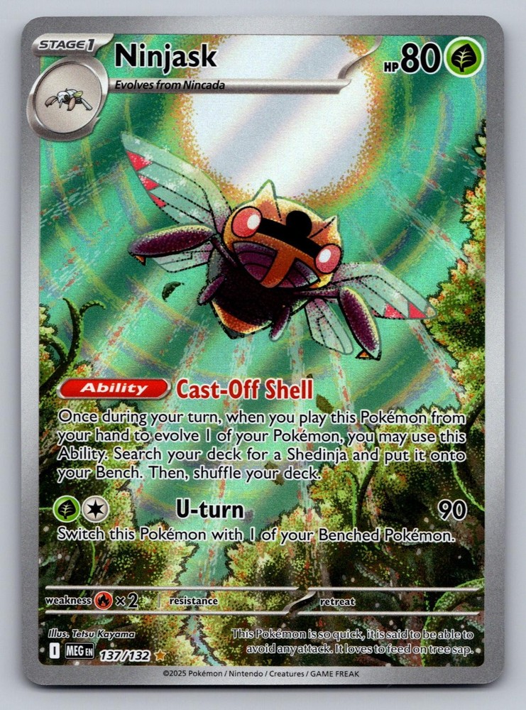 Ninjask 137/132 Illustration Rare Mega Evolution Pokemon Holo Near Mint