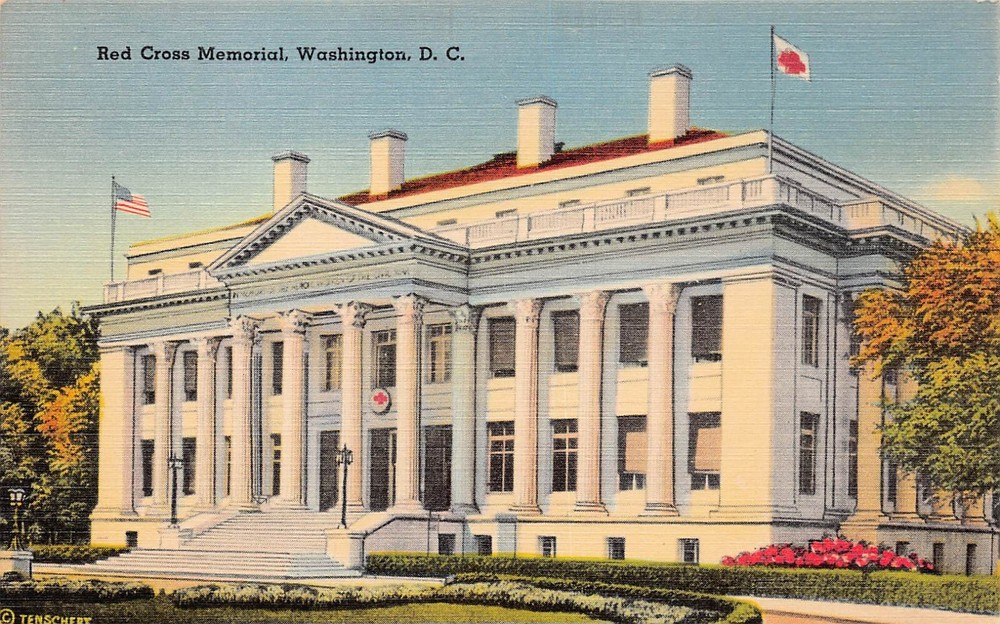 Washington DC Patriotic Souvenir 4th of July Linen Memorial Vtg Postcard A42