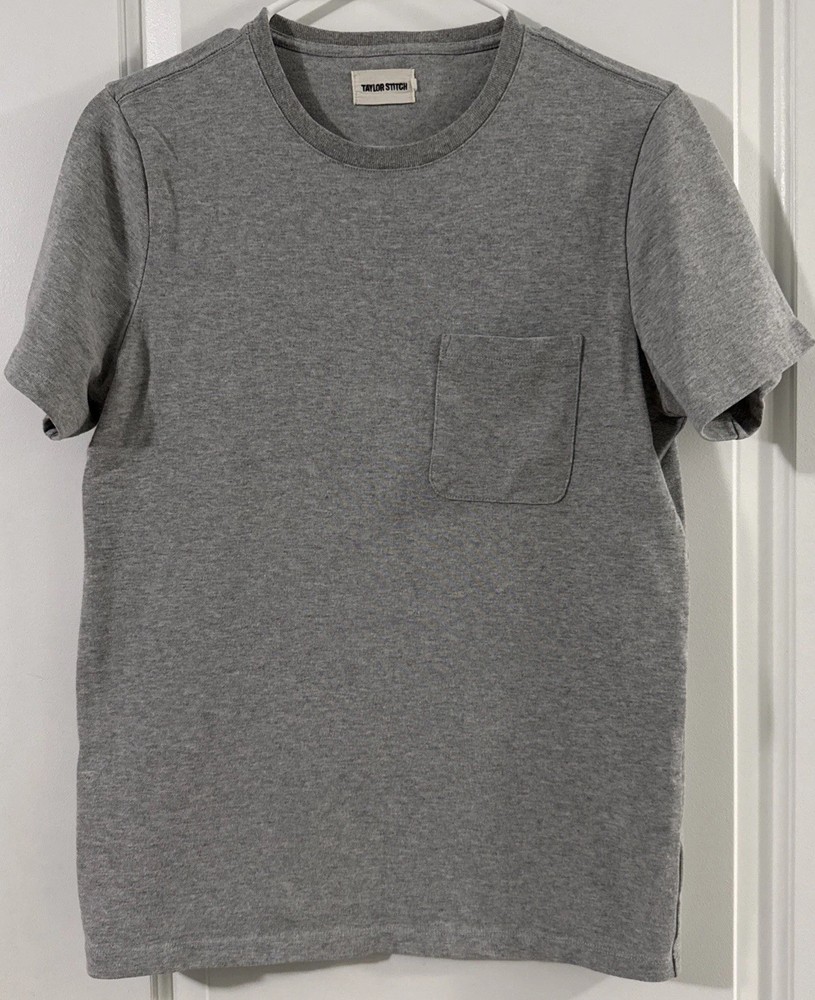 Taylor Stitch Men's Pocket Tee - Heather Grey - Size 38 (Medium) - Pre-Owned