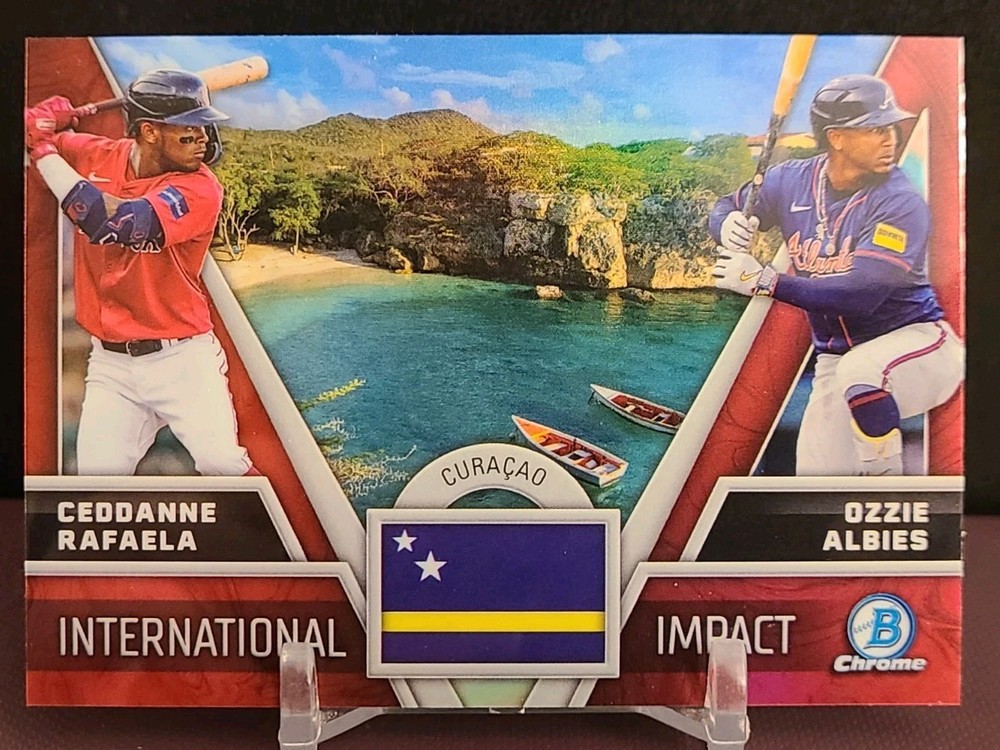 2024 Bowman Chrome International Impact Ceddanne Rafaela Ozzie Albies #II-7