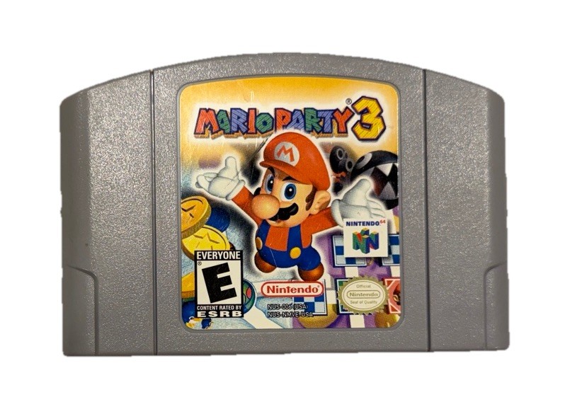 Mario Party 3 Nintendo 64 N64 Cartridge 2001 Authentic, Tested, Working