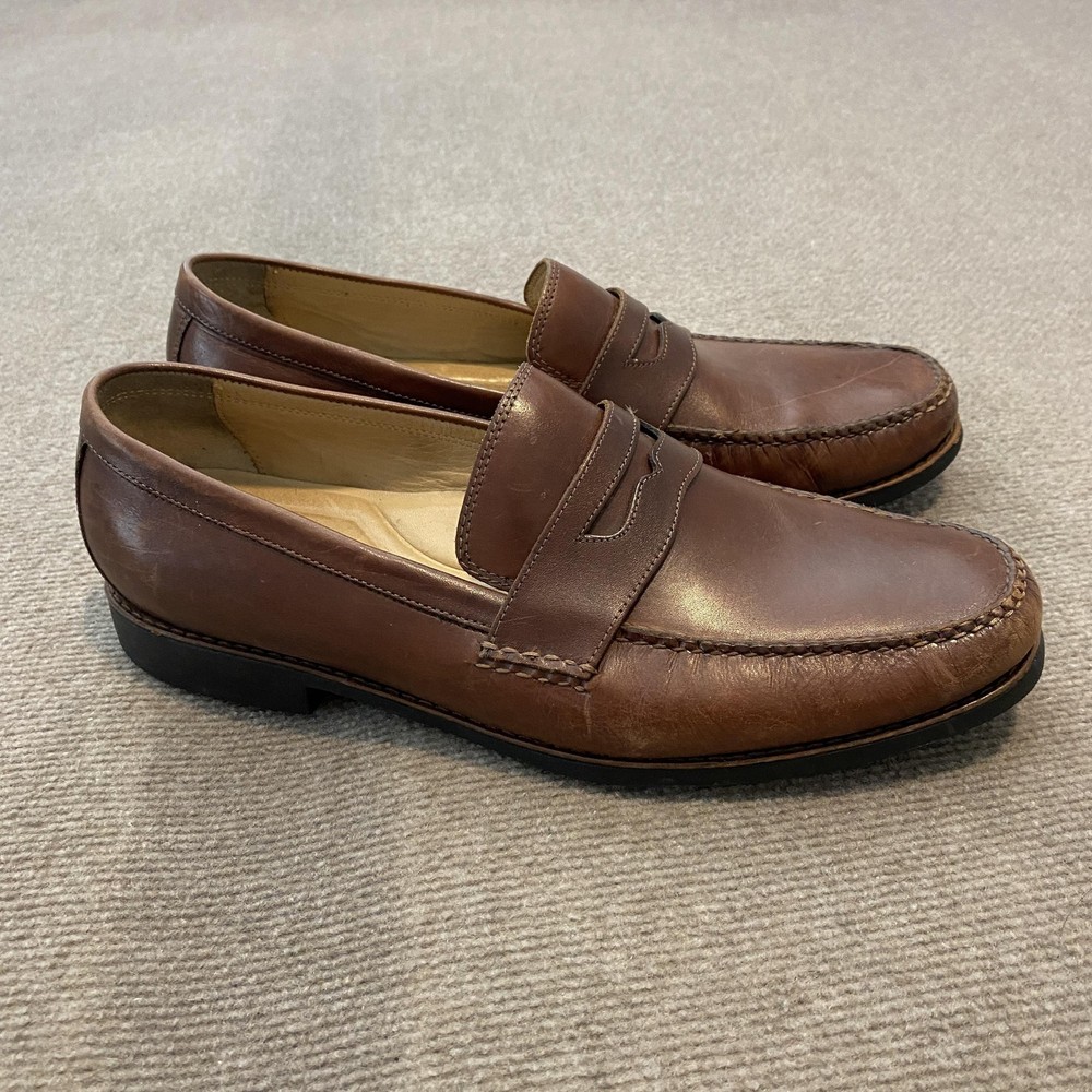Johnston & Murphy Shoes Mens Size 13 M Brown Leather Dress Slip On 20-7796