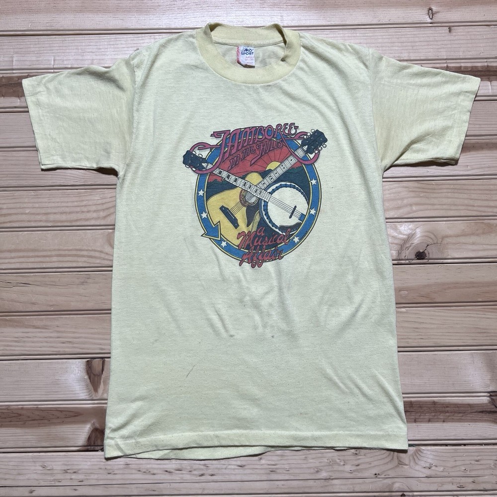 Vintage 80s Jamboree In The Hills Country Music Festival Shirt Size Medium