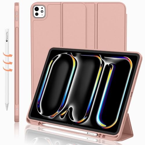 Case for iPad Pro 13 Inch (M5/M4) 2024/2025 with Pencil Holder & Trifold Stand