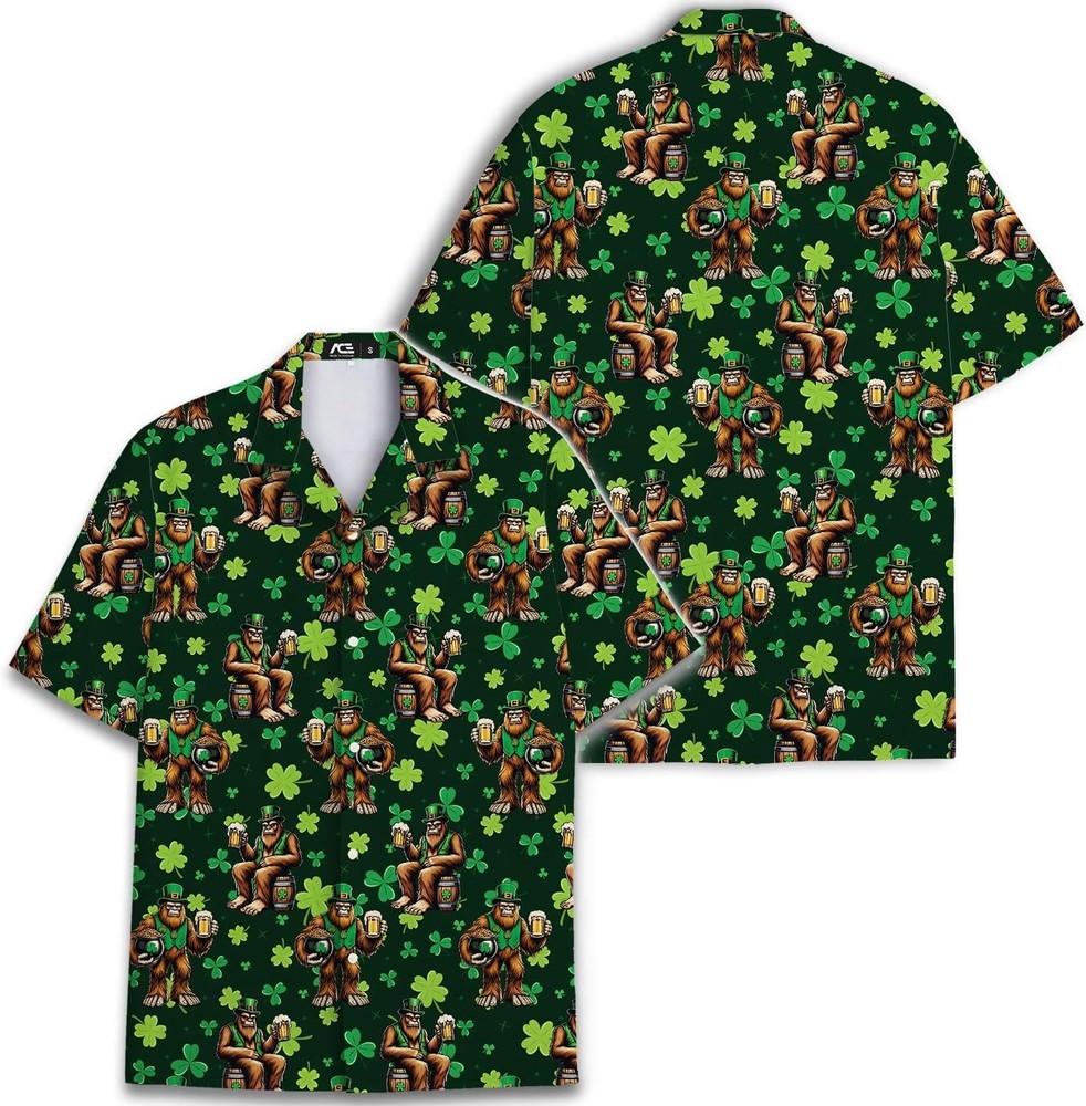 Funny Festival Pattern Hawaiian Shirt for Men Coloful Mens Hawaiian Shirts Short