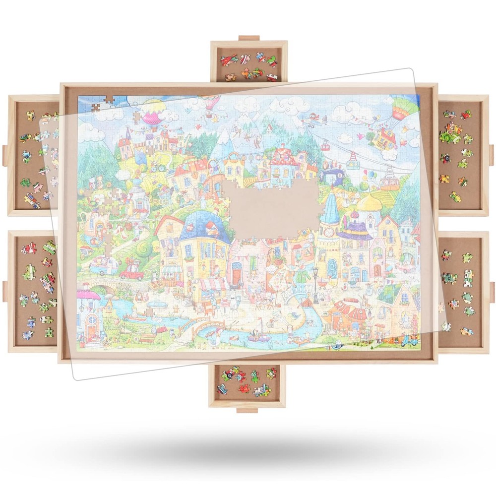 ALL4JIG 1500 Pieces Rotating Puzzle Board with 6 Drawers and Cover26
