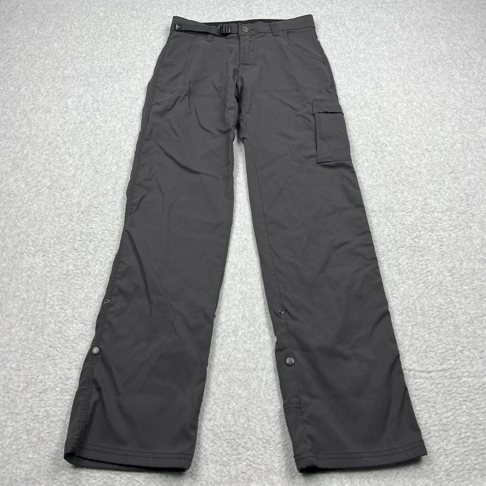 Prana Zion Pant Mens 28x34* Gray Belted Stretch Hiking Outdoor Convertible Cargo