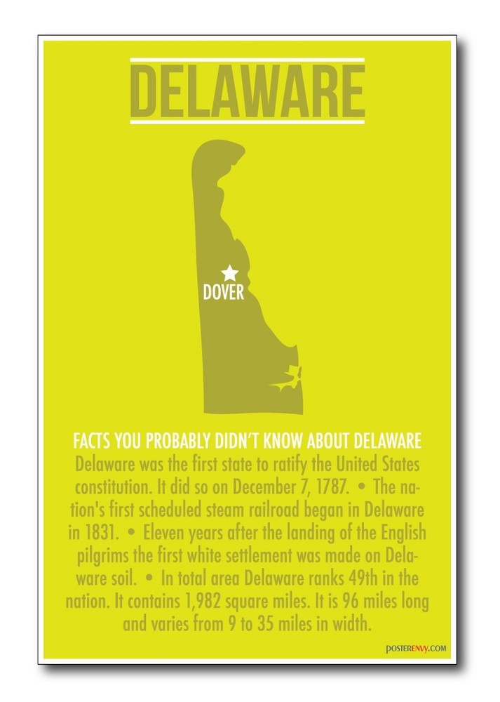 Delaware - NEW US Travel Poster