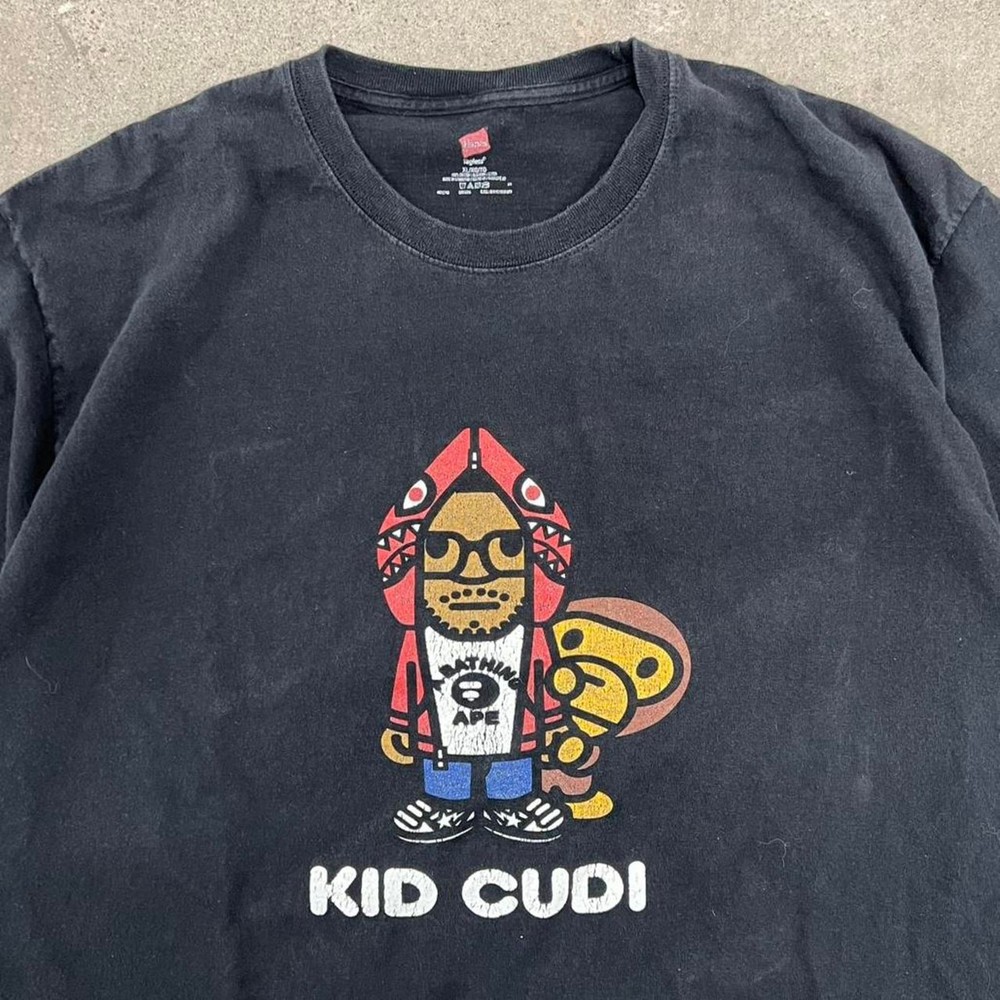 Vintage Y2K  BAPE Kid cuff baby Milo shirt XL skate streetwear