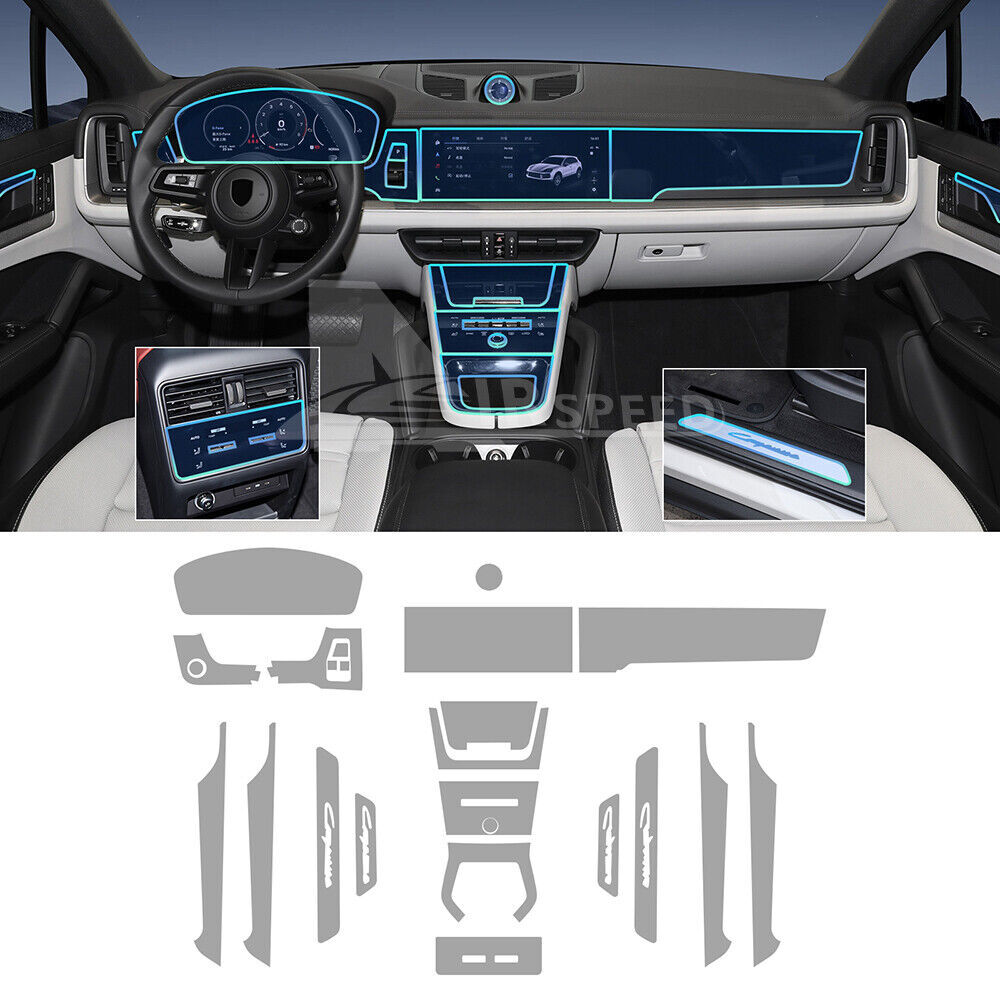 Car Interior Paint Protection Film PPF for Porsche Cayenne Coupe 3.0 2024-2025