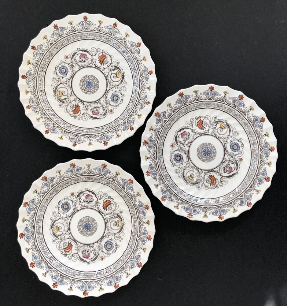 Lot of 3 Vintage Spode Copeland Florence Pattern England Salad Lunch Plates 8