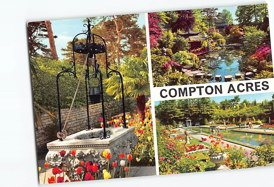 Postcard Compton Acres Poole England