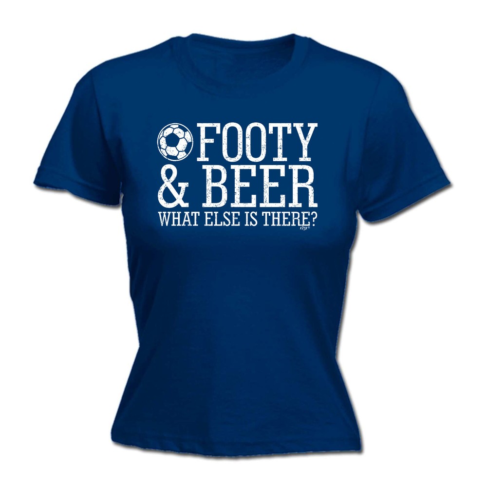 Football And Beer What Else Is There - Womens T Shirt Funny T-Shirt Gift Novelty