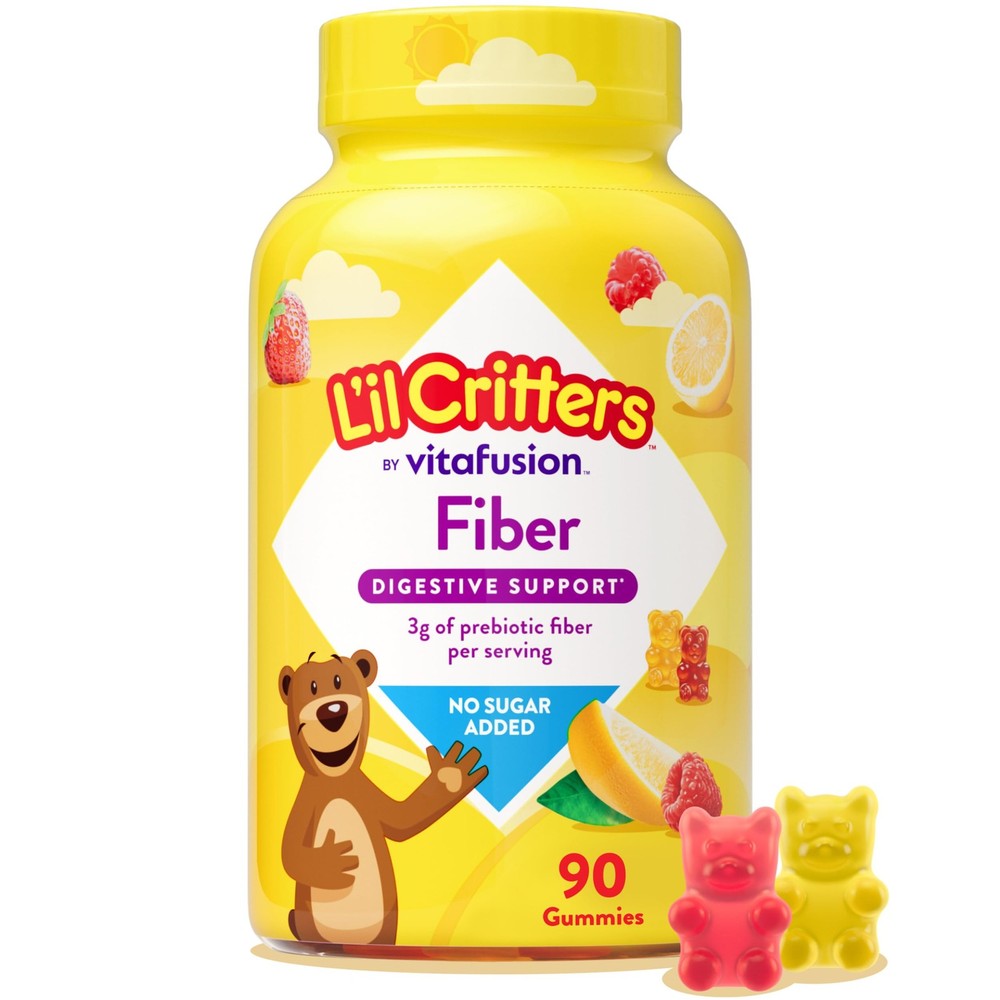 L’il Critters Fiber Daily Gummy Supplement 90 Count (Pack of 1), Multi Color