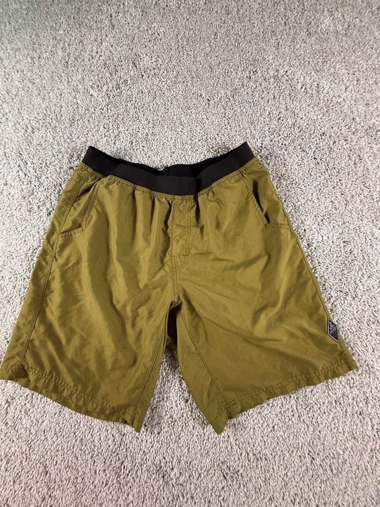 Prana Shorts Mens Medium Green Chino Hiking Outdoor Pull On