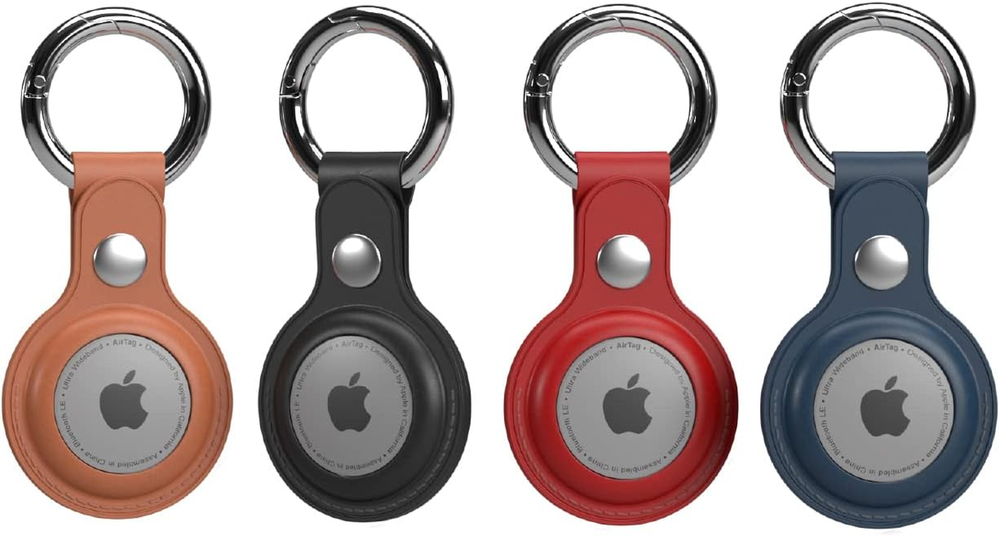 Durable Airtag Cases 4-Pack Silicone Keychain Protective Holder for Airtag