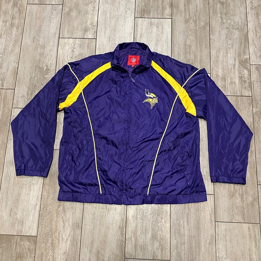 Minnesota Vikings NFL Windbreaker Jacket Full Zip XL