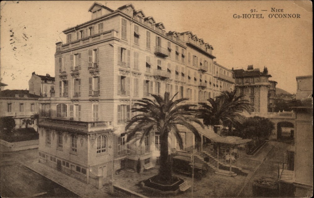 Hotel O'Connor Nice France vintage postcard s591