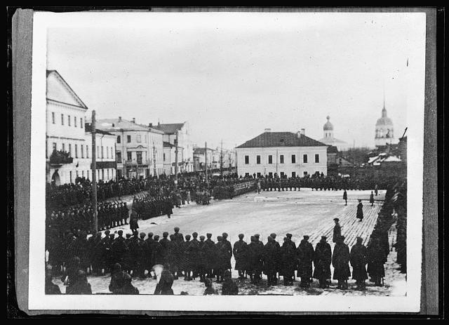 Photo:Archangel Russia American Troops Armistice Day 1919 Parade Square