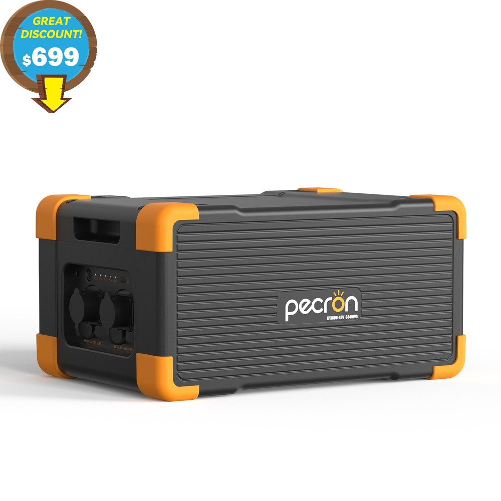 PECRON EP3800-48V 3840Wh Solar Generator Expansion Battery for F3000LFP E3600LFPEP3000-48V's upgraded version