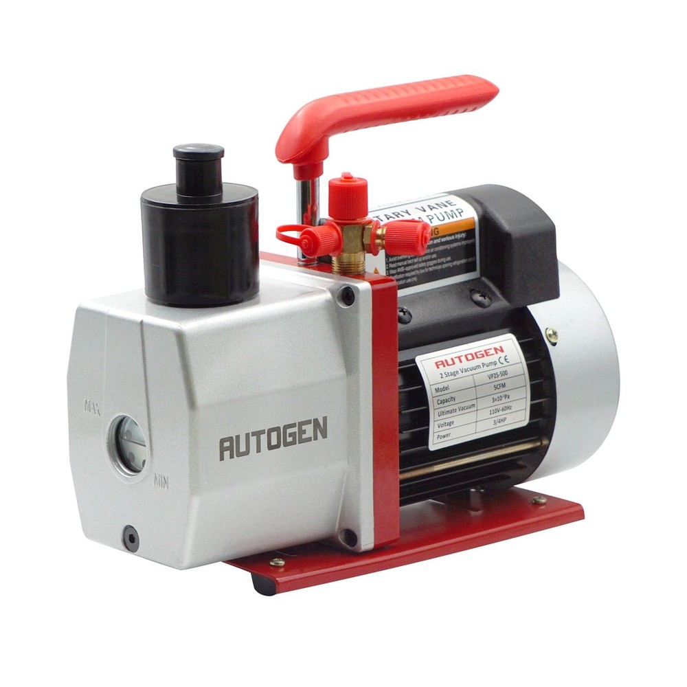 2-Stage Air Vacuum Pump 5CFM 3/4HP 0.3 Pa for HVAC/AUTO AC Refrigerant Rechar...