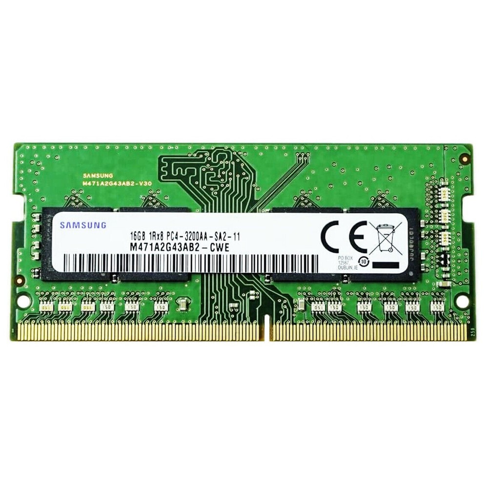 Samsung RAM 16GB 1Rx8 PC4-3200AA-SA2-11 (DDR4-3200) SO-DIMM Laptop Memory