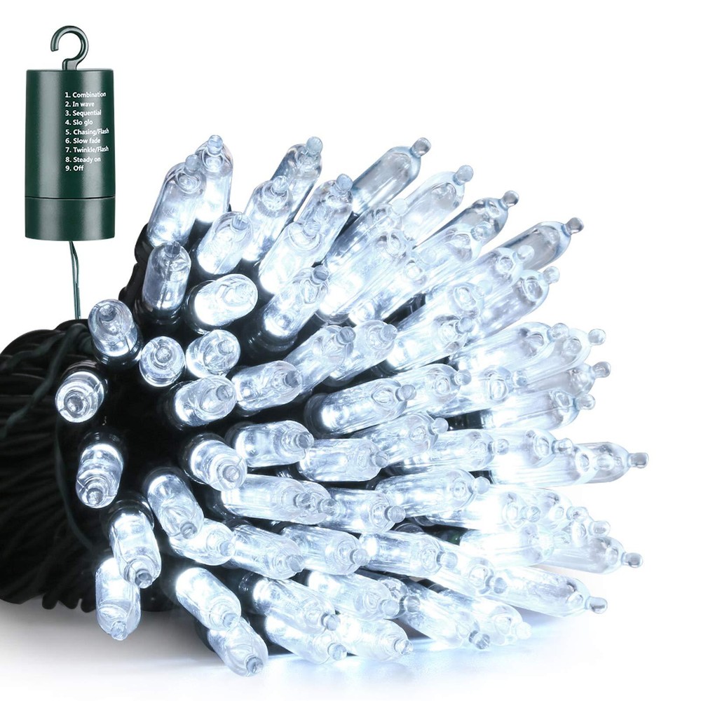 Battery Christmas Lights, 33ft 100LED Battery Operated Mini String Lights 8 L...