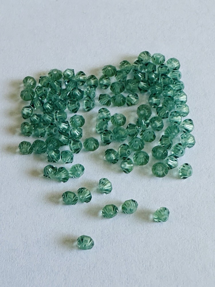 100 Swarovski Erinite 3mm Bicone 5301 Crystal Beads