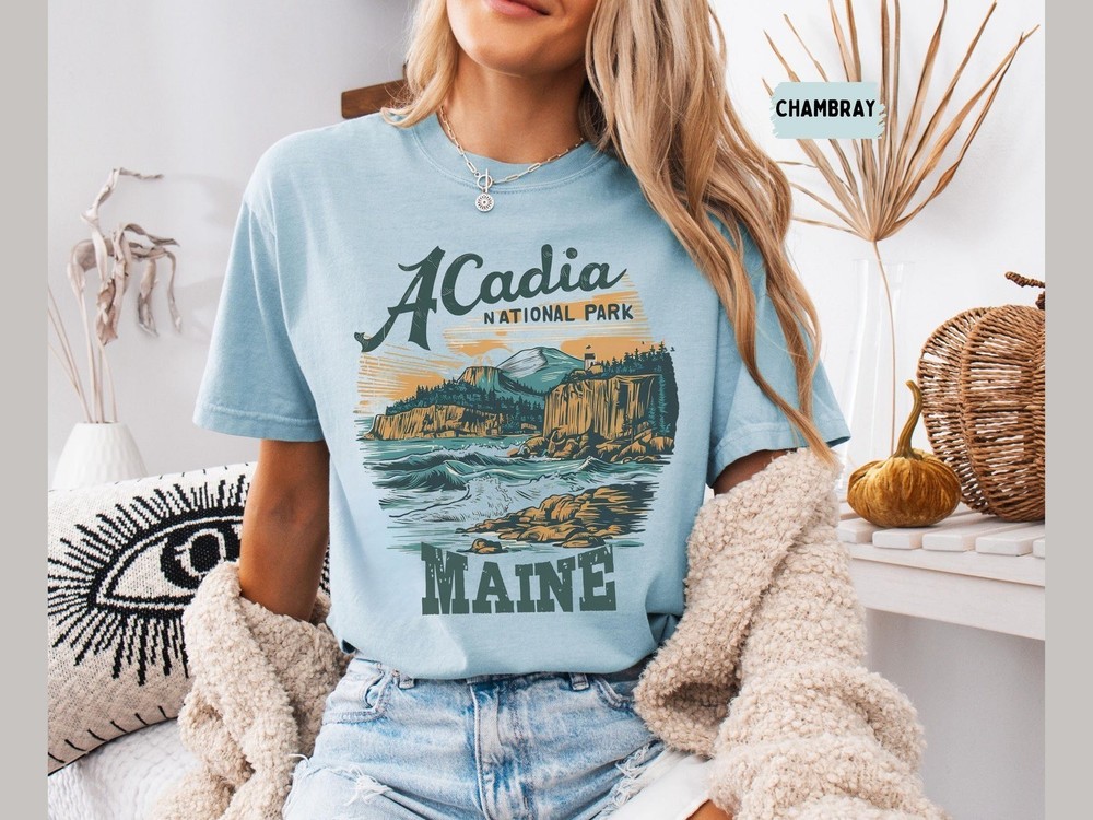 Acadia National Park Shirt Gift Travel Maine Trip Lovers Souvenir Tee-image