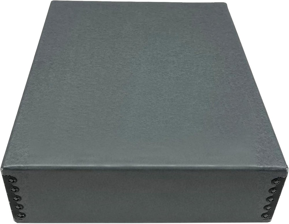 Acid-Free Archival Drop Front Storage Box with Metal Edges for Preservation