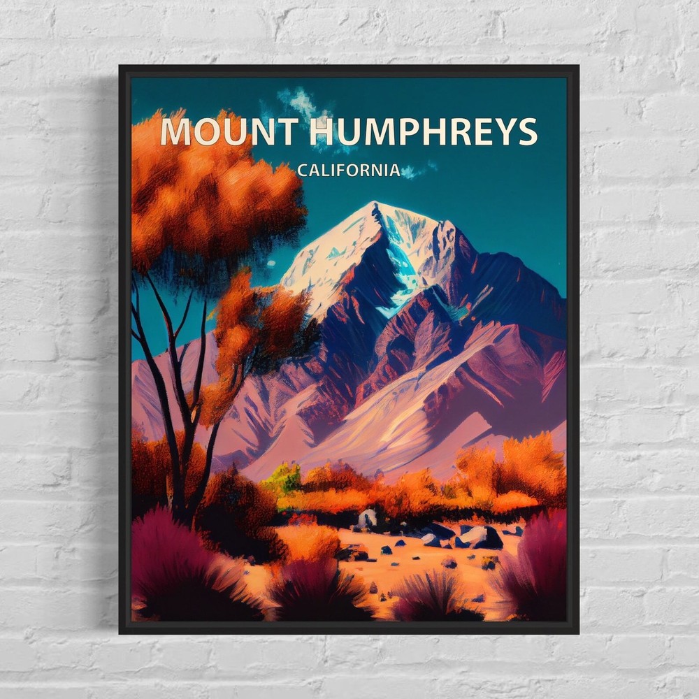 Mount Humphreys California Art Print Mount Humphreys Wall Art Painting Mount