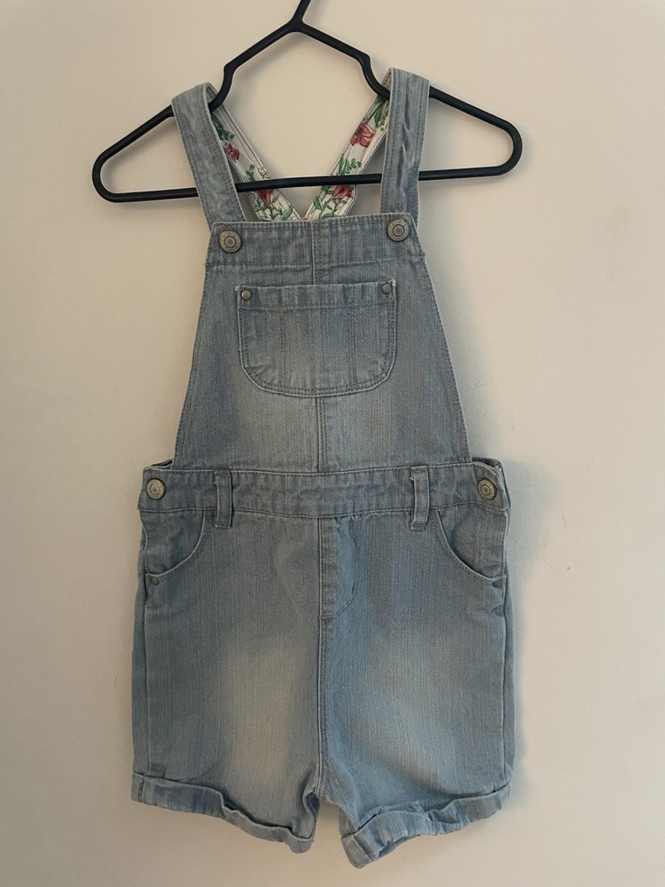 Carters Baby Girl Classic Snap-Button 100% Cotton Denim Shortalls Light Blue 24M