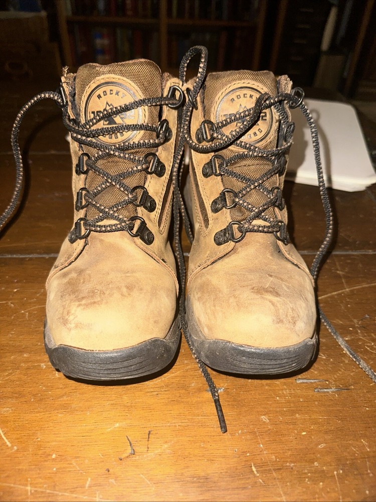 Rocky Unisex Kids 6 Inch Waterproof Hiking Boots Bark Brown