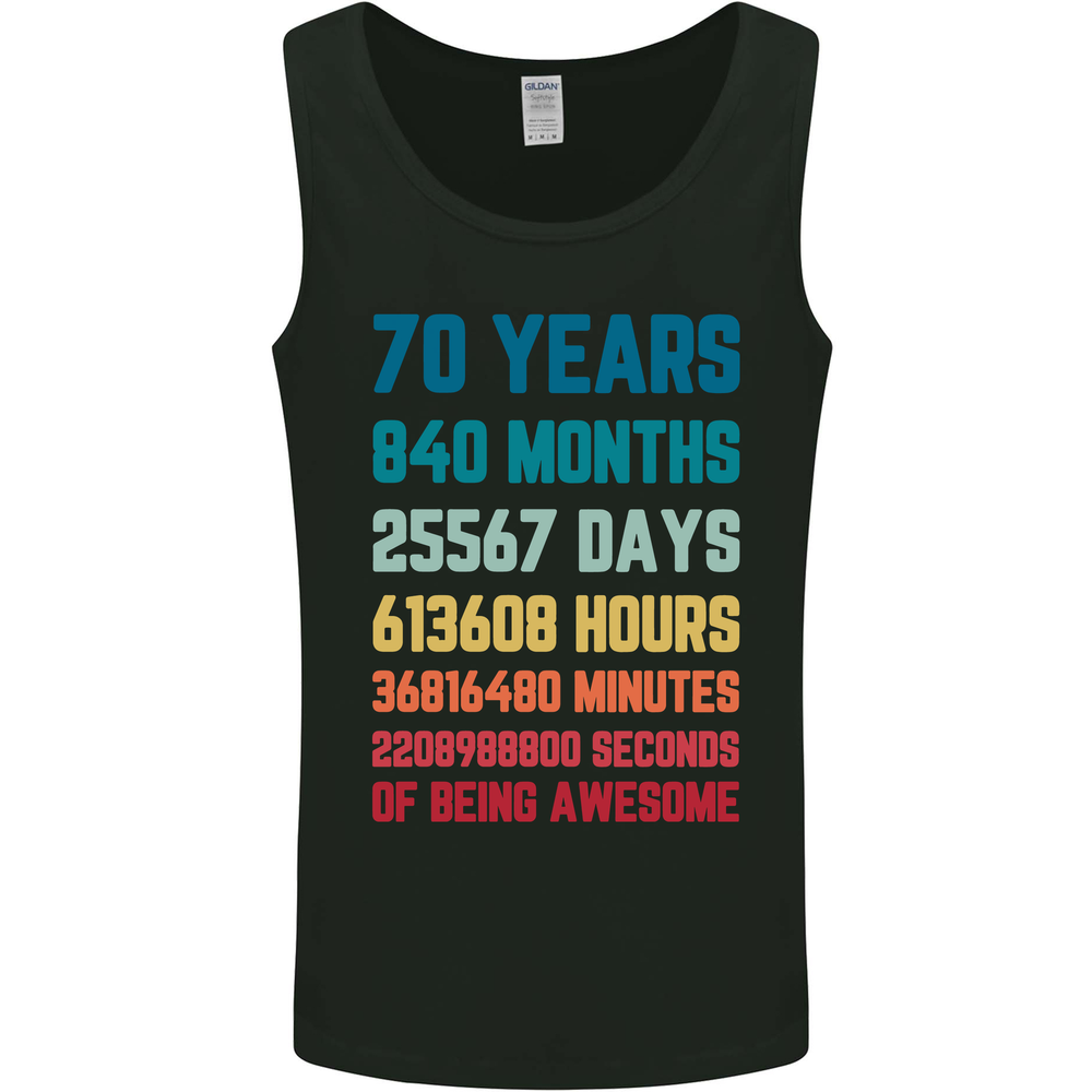 70th Birthday 70 Year Old Mens Vest Tank Top