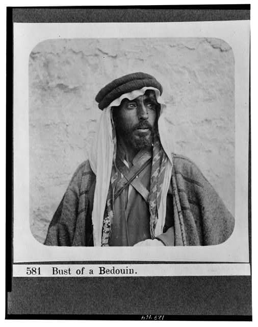 Photo:Bust of a Bedouin Man,Palestine,1906-1916