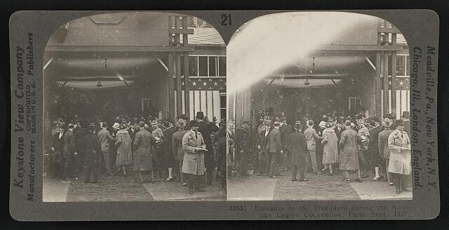 Paris France 1927 American Legion Convention Trocadero Entrance Crowd