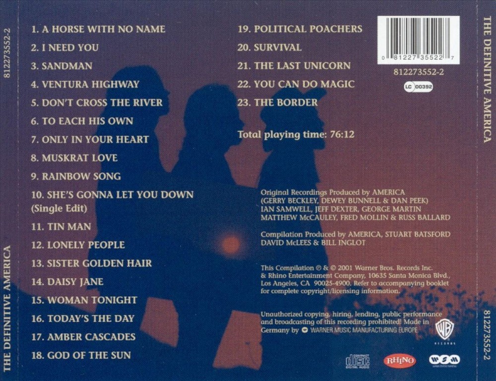 America Definitive America New Cd