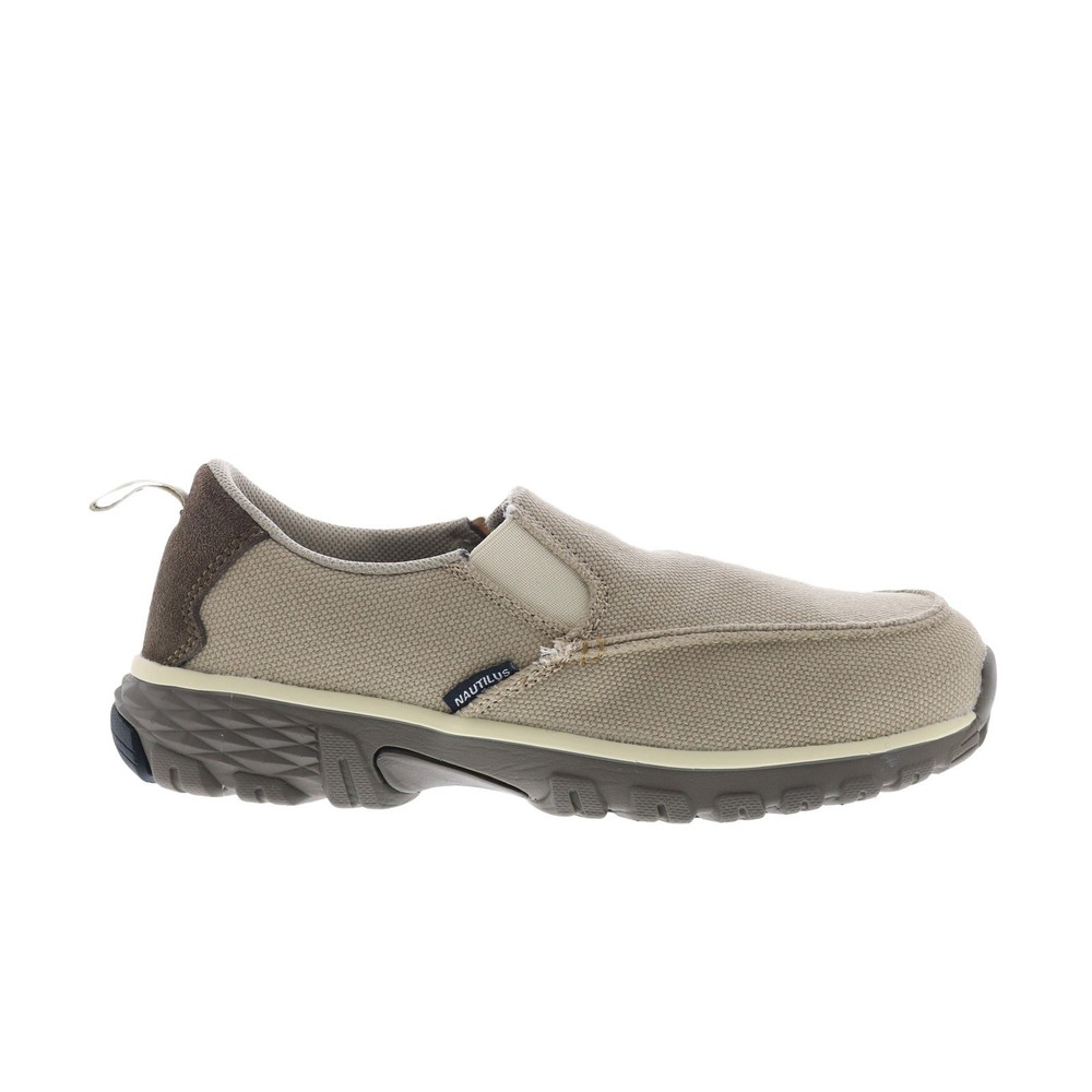 Nautilus Breeze Slip-On Alloy Toe Electrical Hazard Mens Brown Athletic Shoes