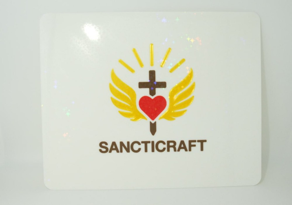 Sancticraft Holographic Mousepad - Faith-Inspired Sparkle Desk Accessory